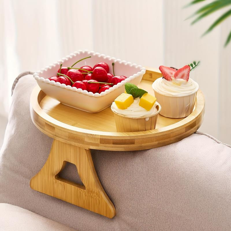 Foldable Bamboo Sofa Armrest Tray 9.84 Inches X 5.12 Inches Instant Stable Side Table for Sofas with 1 Attribute Listed