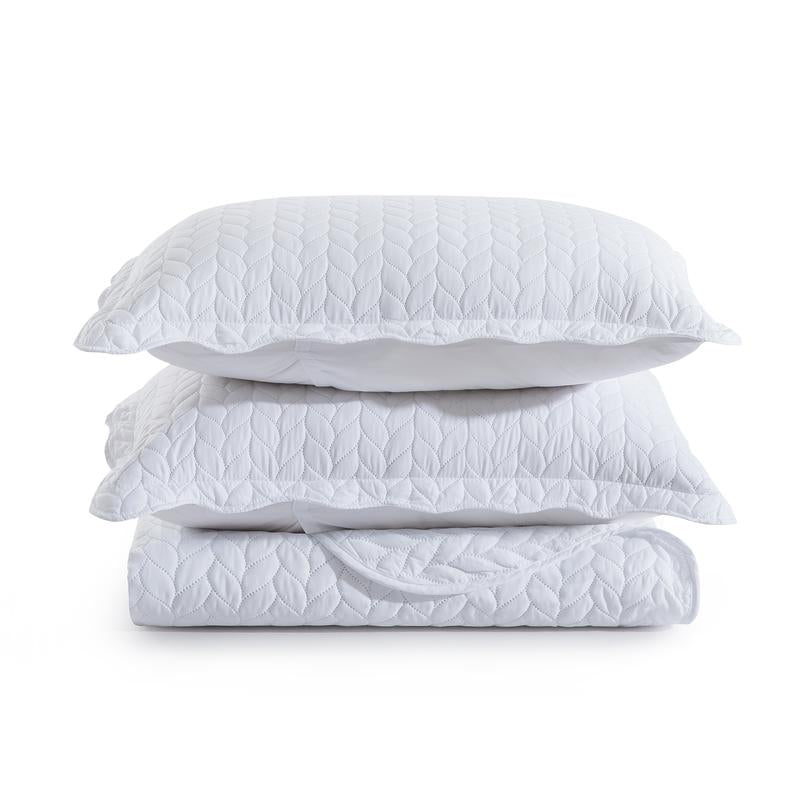 Imperial Homeware 3 Pcs Quilt Bedding Set Reversible Microfiber Coverlet with Pillow Shams for Summer - Lightweight Design Embossed Quilt Bedspread Smooth and Skin Friendly Twin Size ( Include 1 Pillow Sham ) Queen King Size