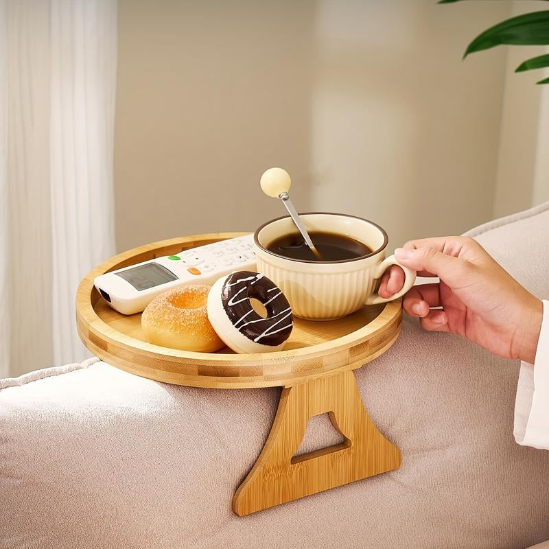 Foldable Bamboo Sofa Armrest Tray 9.84 Inches X 5.12 Inches Instant Stable Side Table for Sofas with 1 Attribute Listed